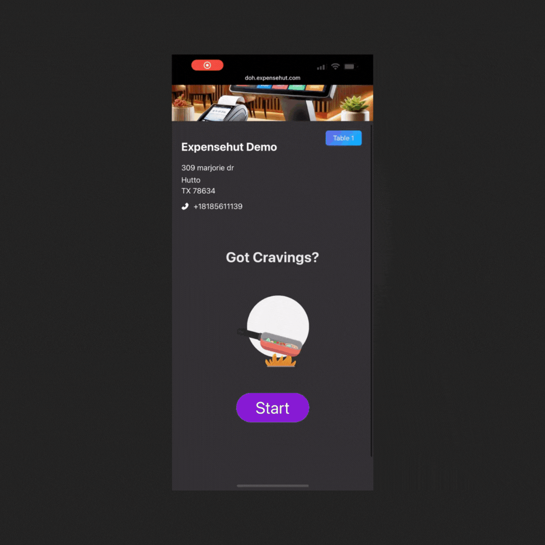 Dine-in, takeout and online ordering